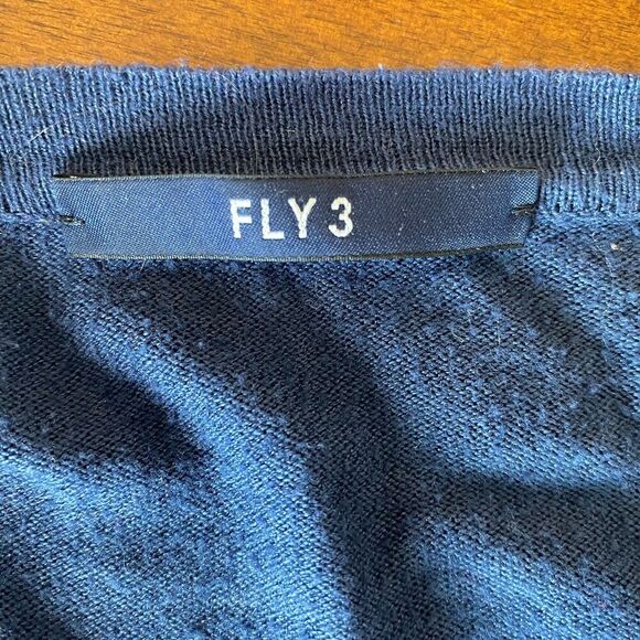 Fly3 Softly Crew Bamboo Cotton Cashmere Made in Italy Crewneck Sweater Size M/48 - Picture 3 of 5